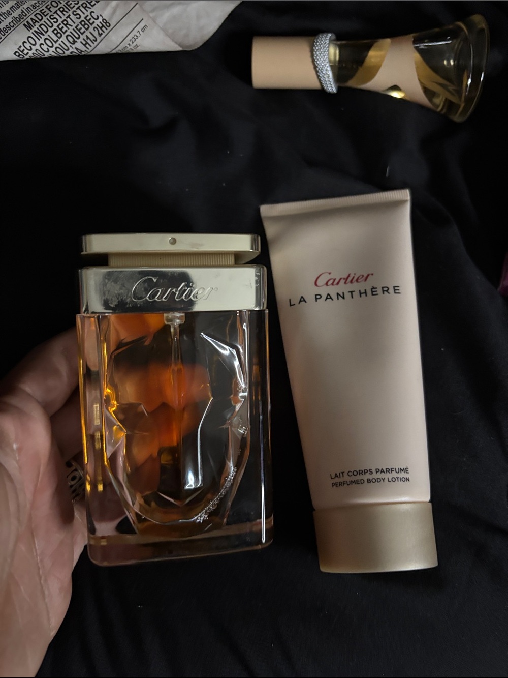 Vintage Cartier La Panthère Set - & Amber-Gold Bottle